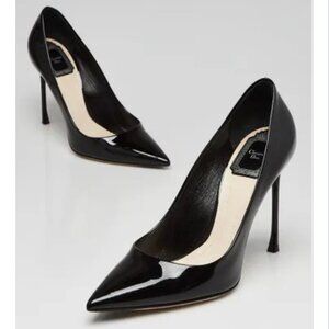 Dior Essence Patent Calfskin Black Pump size 39 heel 10 cm